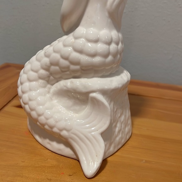 White Ceramic Mermaid Statue - Picture 6 of 11